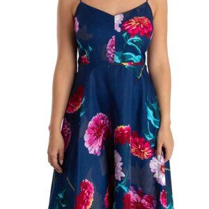 Vintage Banana Republic Strappy Floral Midi Dress